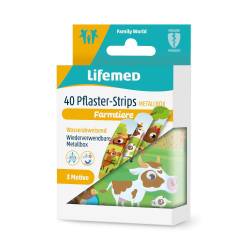 Lifemed 40 Pflaster-Strips METALLBOX Farmtiere von Lifemed GmbH