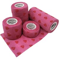 LisaCare Kohäsive Bandagen 2,5-10cm - Herzen-rosa Motiv von LisaCare