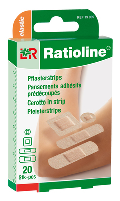 RATIOLINE elastic Pflasterstrips in 4 Gr��en 20 St von Lohmann & Rauscher GmbH & Co.KG