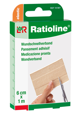 RATIOLINE elastic Wundschnellverband 6 cmx1 m 1 St von Lohmann & Rauscher GmbH & Co.KG