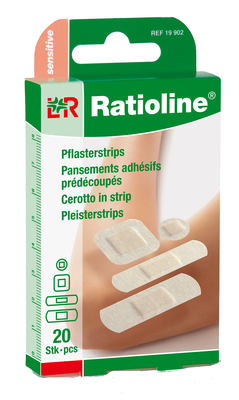 RATIOLINE sensitive Pflasterstrips in 4 Gr��en 20 St von Lohmann & Rauscher GmbH & Co.KG