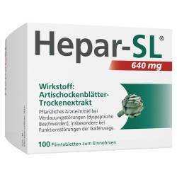 Hepar-SL 640 mg Filmtabletten 100 St Filmtabletten von MCM Klosterfrau Vertriebsgesellschaft mbH