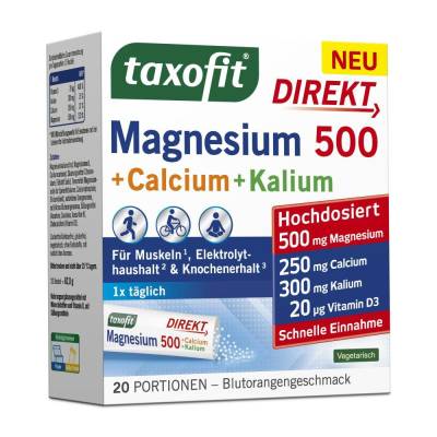 taxofit DIREKT Magnesium 500 + Calcium + Kalium von MCM Klosterfrau Vertriebsgesellschaft mbH