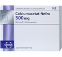 CALCIUMACETAT NEFRO 500 mg Filmtabletten 100 St von MEDICE Arzneimittel P�tter GmbH&Co.KG