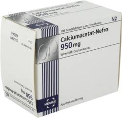 CALCIUMACETAT NEFRO 950 mg Filmtabletten 100 St von MEDICE Arzneimittel P�tter GmbH&Co.KG