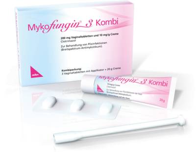 MYKOFUNGIN 3 Kombi 200 mg Vaginaltab.+10 mg/g Cre. 1 P von MIBE GmbH Arzneimittel