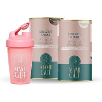 MamiGut Stillzeit Monatspaket + Shaker, Nougat und Vanille-Keks von MamiGut