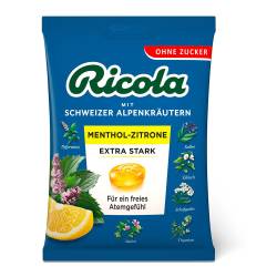 RICOLA o.Z.Beutel Menthol-Zitrone extra stark Bon. 75 g Bonbons von Marvecs Gmbh
