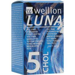 WELLION LUNA Cholesterinteststreifen 5 St Teststreifen von Med Trust GmbH