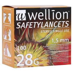 WELLION Safetylancets 28 G Sicherheitseinmallanz. 100 St Lanzetten von Med Trust GmbH