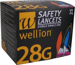 WELLION Safetylancets 28 G Sicherheitseinmallanz. 25 St von Med Trust GmbH