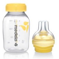 Medela Calma Babyflasche 150ml mit Calma Solitaire Silikonsauger, 0-6 Monate von Medela