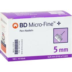 BD MICRO-FINE+ 5 Pen-Nadeln 0,25x5x110 mm 110 St Kanüle von Medi-Spezial GmbH