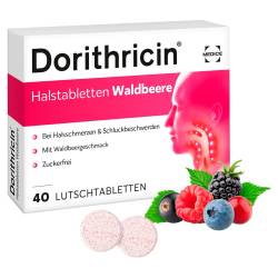 Dorithricin Halstabletten Waldbeere 40 St Lutschtabletten von Medice Arzneimittel Pütter GmbH & Co. KG