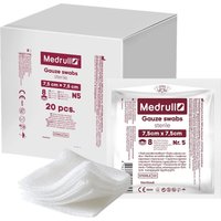 Medrull Mulltupfer - Steril - Nicht klebende Wundauflagen - Extra saugfähig -8-lagig - von Medrull