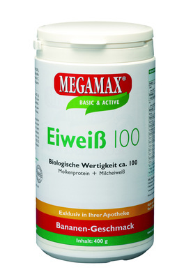 EIWEISS 100 Banane Megamax Pulver 400 g von Megamax B.V.