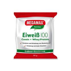EIWEISS 100 Erdbeer Megamax Pulver 30 g Pulver von Megamax B.V.