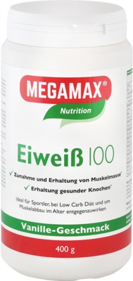EIWEISS 100 Vanille Megamax Pulver von Megamax B.V.