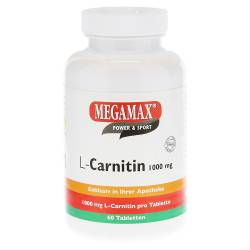 "L-CARNITIN 1000 mg Megamax Tabletten 60 Stück" von "Megamax B.V."