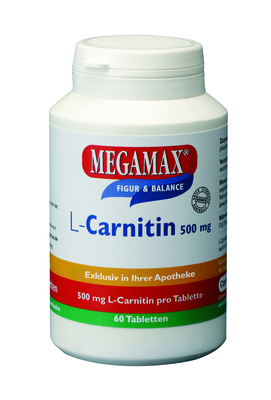 MEGAMAX L-Carnitin 500 mg Tabletten 60 St von Megamax B.V.