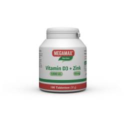 MEGAMAX Vitamin D3 1000IE  + Zink 10MG von Megamax B.V.