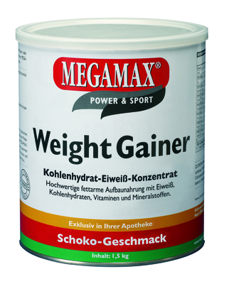 WEIGHT GAINER Megamax Schoko Pulver 1500 g von Megamax B.V.