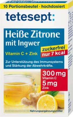 tetesept Heiße Zitrone mit Ingwer +  Vitamin C + Zink zuckerfrei von Merz Consumer Care GmbH