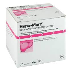 "HEPA-MERZ Infusionslösungs-Konzentrat Ampullen 25x10 Milliliter" von "Merz Therapeutics GmbH"