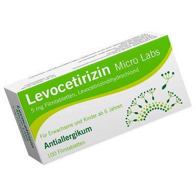 LEVOCETIRIZIN Micro Labs 5 mg Filmtabletten 100 St von Micro Labs GmbH