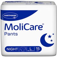 MoliCare Pants Night Inkontinenzhosen: sicherer Schutz in der Nacht bei mittlerer Inkontinenz, Gr. L (100-150cm Hüftumfang) von Molicare