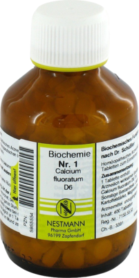 BIOCHEMIE 1 Calcium fluoratum D 6 Tabletten 400 St von NESTMANN Pharma GmbH