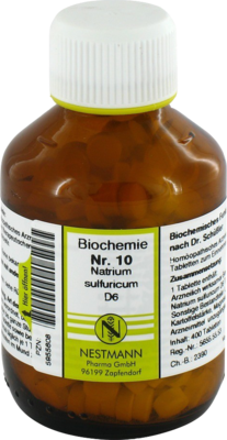 BIOCHEMIE 10 Natrium sulfuricum D 6 Tabletten 400 St von NESTMANN Pharma GmbH