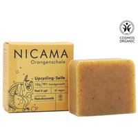 Nicama Upcyclingseife mit Peelingeffekt Orangenschale 100g von NICAMA