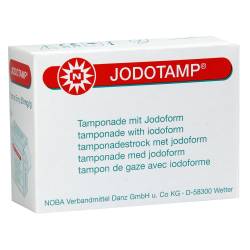 "JODOTAMP 50 mg/g 1 cmx5 m Tamponaden 1 Stück" von "NOBAMED Paul Danz AG"