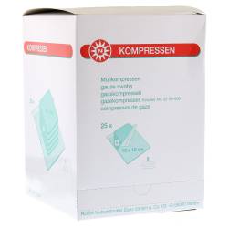 MULLKOMPRESSEN 10x10 cm steril 8fach 25 X 5 St Kompressen von NOBAMED Paul Danz AG