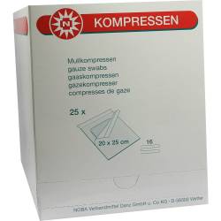 MULLKOMPRESSEN 20x25 cm steril 16fach 25 St Kompressen von NOBAMED Paul Danz AG