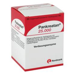 PANKREATAN 25.000 magensaftresistente Hartkapseln 50 St von NORDMARK Pharma GmbH