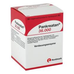 "Pankreatan 36000 Magensaftresistente Hartkapseln 50 Stück" von "NORDMARK Pharma GmbH"