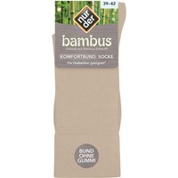 NUR DER Socke Bambus* Komfort - beigegrau - Größe 43-46 von NUR DER