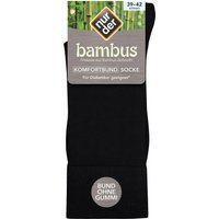 NUR DER Socke Bambus* Komfort - schwarz - Größe 39-42 von NUR DER