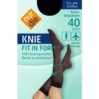 NUR DIE Knie Fit in Form - schwarz - Größe one size von NUR DIE