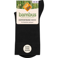 NUR DIE Socke Komfort Bund Bambus* - schwarz - 35-38 von NUR DIE