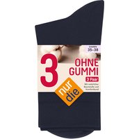 NUR DIE Socken Ohne Gummi 3er Pack - maritim - 35-38 von NUR DIE