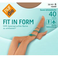 NUR DIE Strumpfhose Fit in Form 40 DEN - mandel - 44-48 von NUR DIE