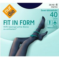 NUR DIE Strumpfhose Fit in Form 40 DEN - marine - 44-48 von NUR DIE