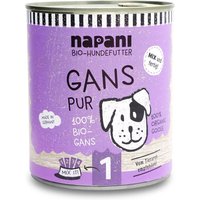napani Bio-Dosenfutter für Hunde, Gans pur von Napani