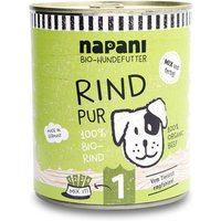 napani Bio-Dosenfutter für Hunde, Rind pur von Napani