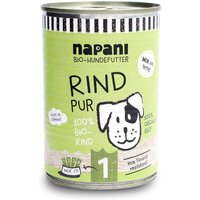 napani Bio-Dosenfutter für Hunde, Rind pur von Napani