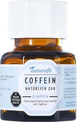 NATURAFIT Coffein nat 200 Kapseln 17.7 g von NaturaFit GmbH