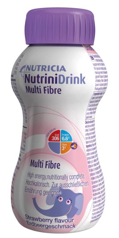 NutriniDrink Multi Fibre Erdbeere von Danone Deutschland GmbH